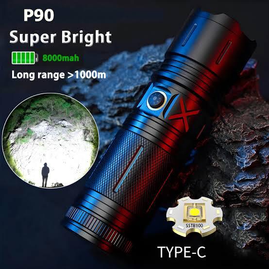 P90 Super Bright Powerful Flash Light Torch with Adjustable Focus